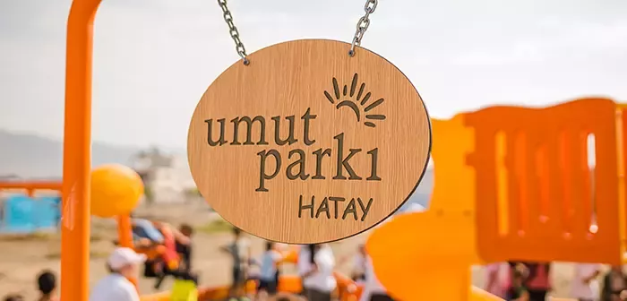 Umut Parkı Hatay tabelası