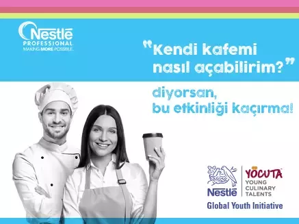 "Kendi kafemi nasıl açabilirim? diyorsan bu etkinliği kaçırma" yazılı afiş