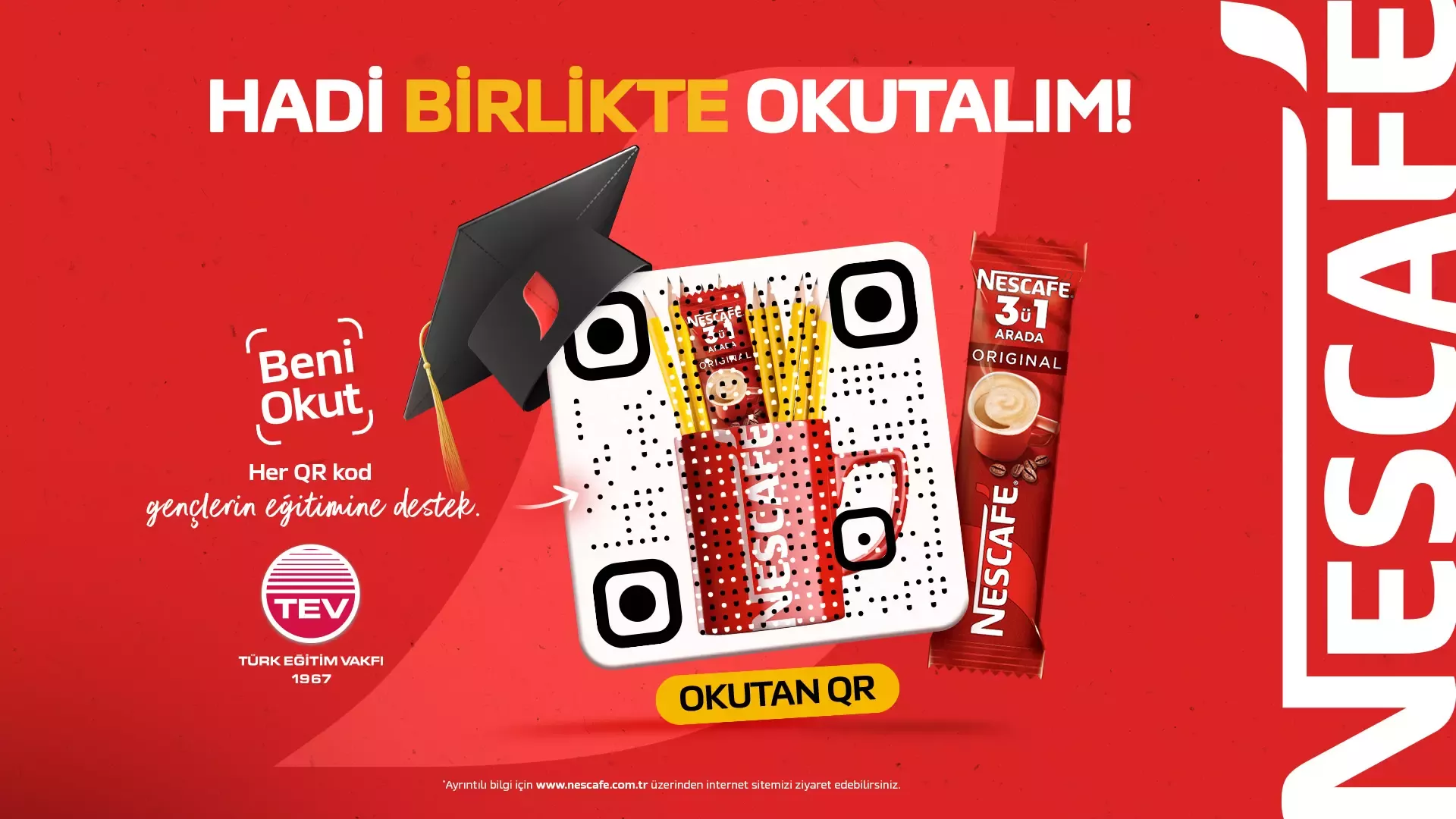 ‘Okutan QR’ ile herkes eğitime destek olabilir: NESCAFÉ 3ü1 Arada tüketicileriyle birlikte “okut”uyor
